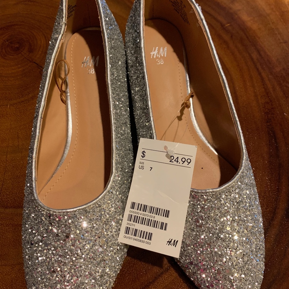 H&M Sparkly Heels - Size 7, 38